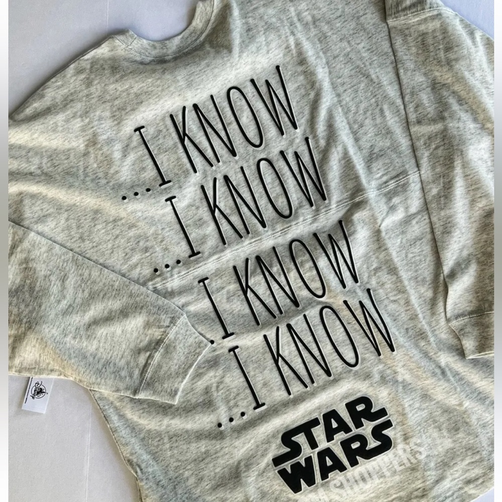 2022 BNWT Disney Parks Star Wars I KNOW Millennium Falcon Heart Spirit Jersey XL